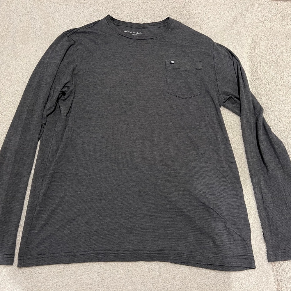 Travis Mathew Charcoal Long Sleeve Tee